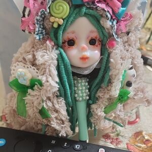 Beautiful Doll Face On A Beadable Pen